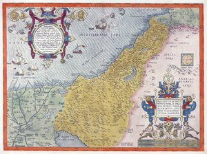 Kort over Palæstina, fra Theatrvm Orbis Terrarvm, 1570 (håndfarvet gravering) sverige